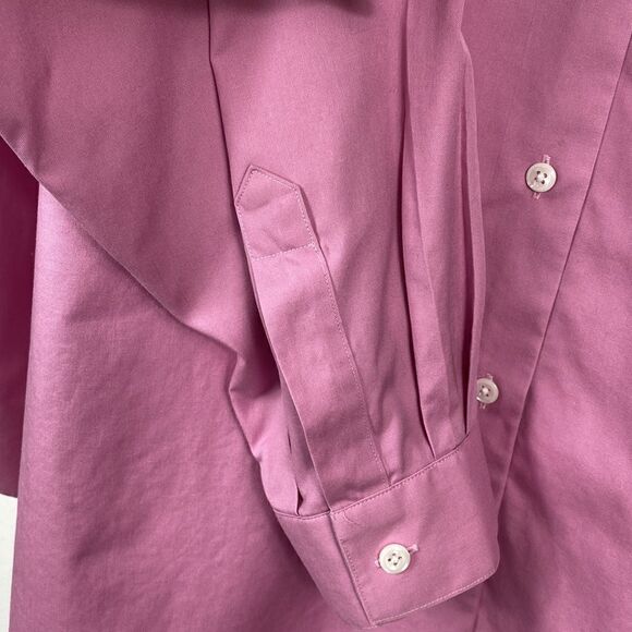 Talbots Wrinkle Resistant Pink Long Sleeves Button Down Shirt - Picture 3 of 9
